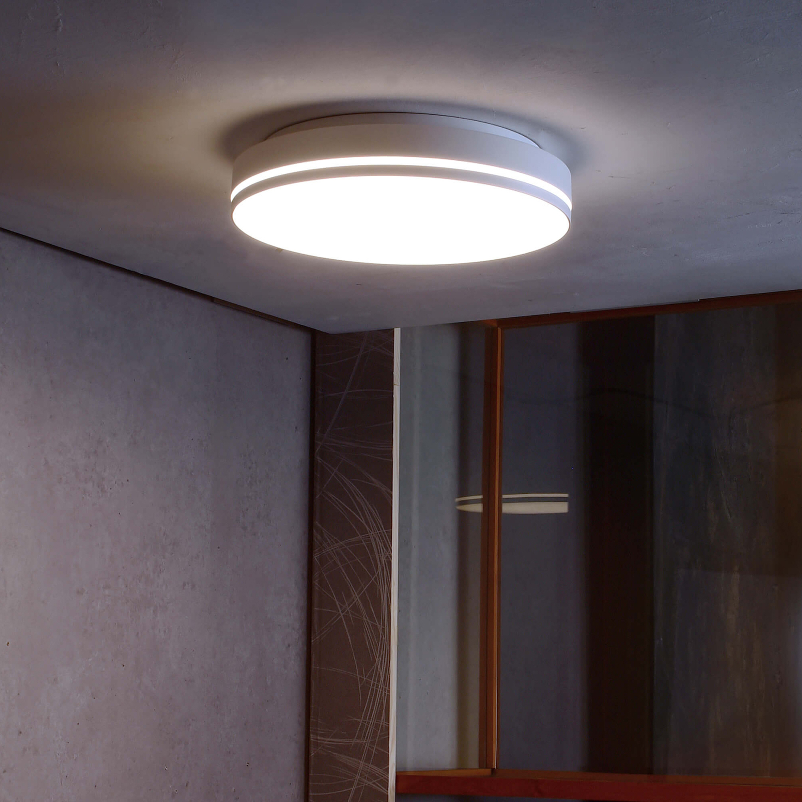 LED-Sensor-Deckenleuchte Subra IP54, 3.000K