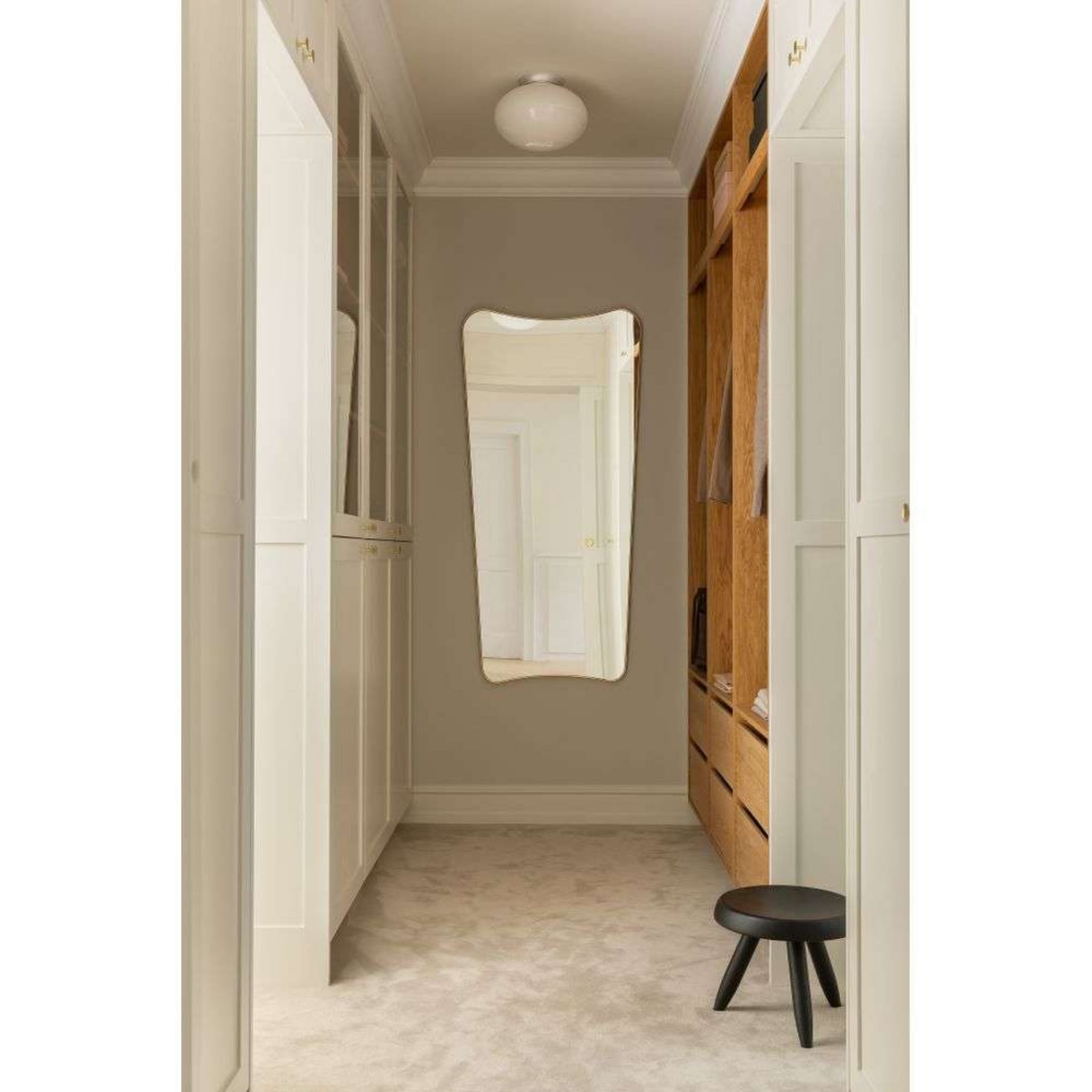 Nuura wall/ceiling lamp Rizzatto 301, silver/opal, Ø 30 cm