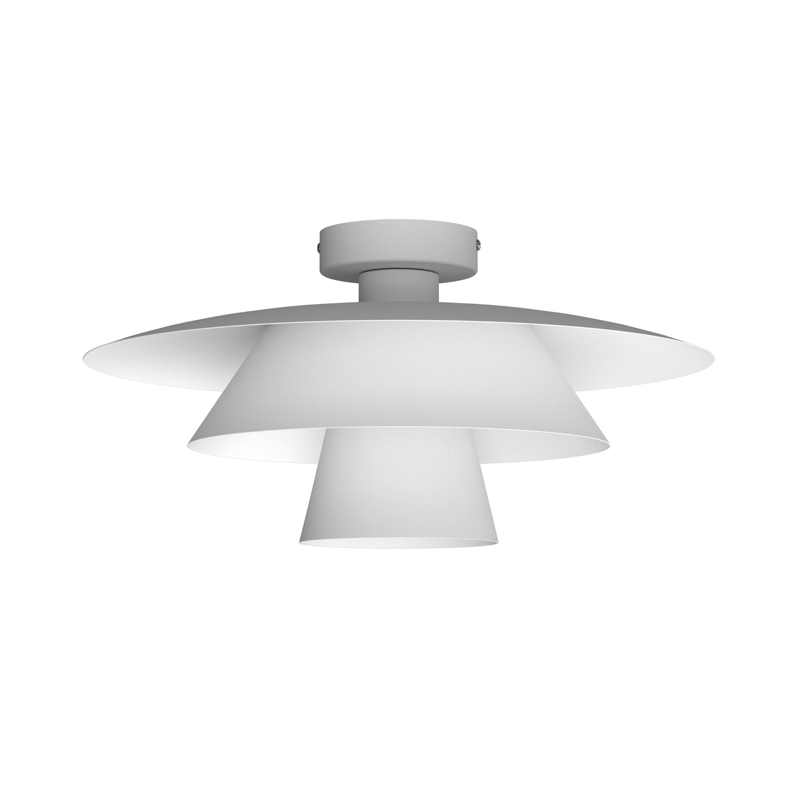 Lubų šviestuvas „Plato“, baltas, metalas, Ø 38 cm, E27