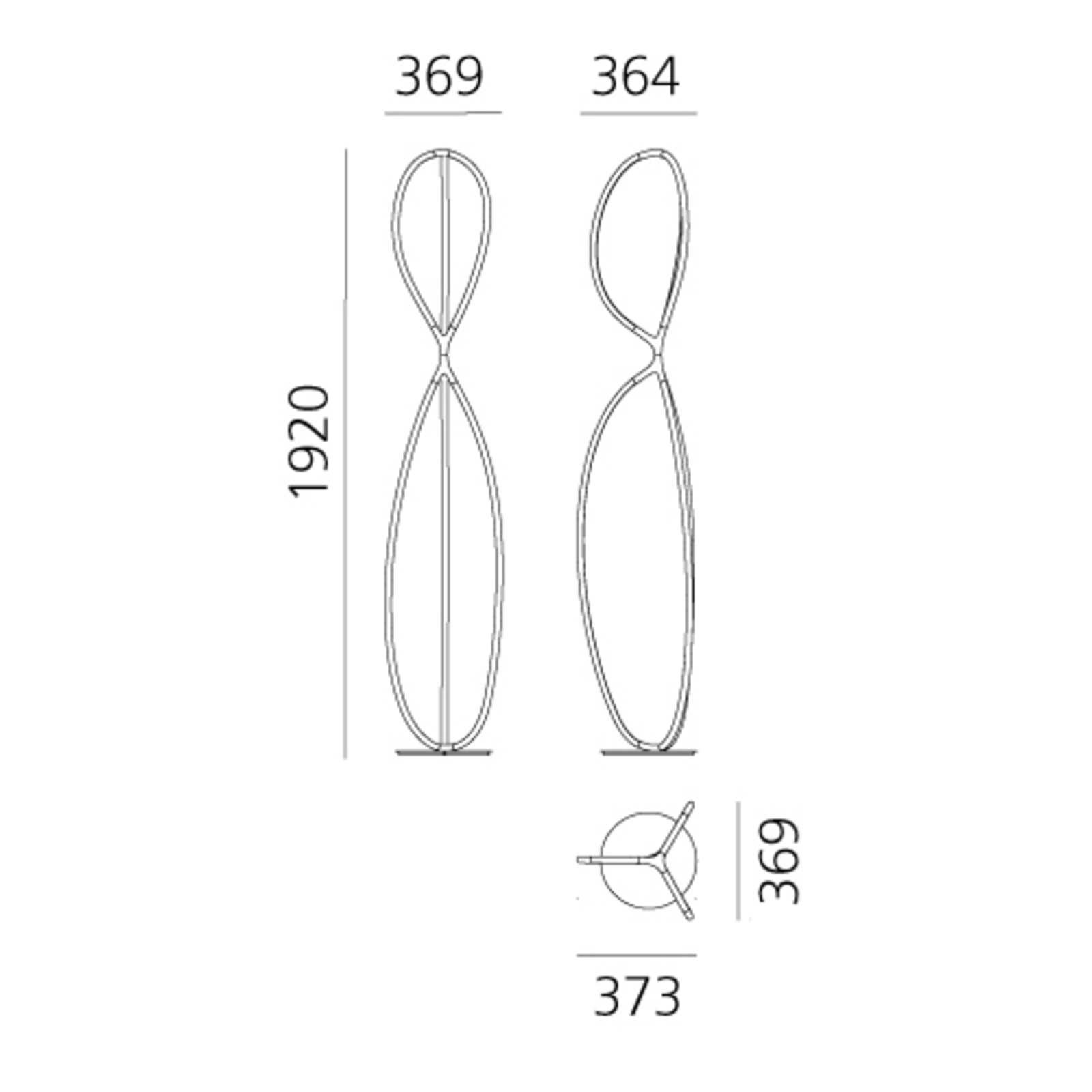 Artemide Arrival LED stojací lampa app černá