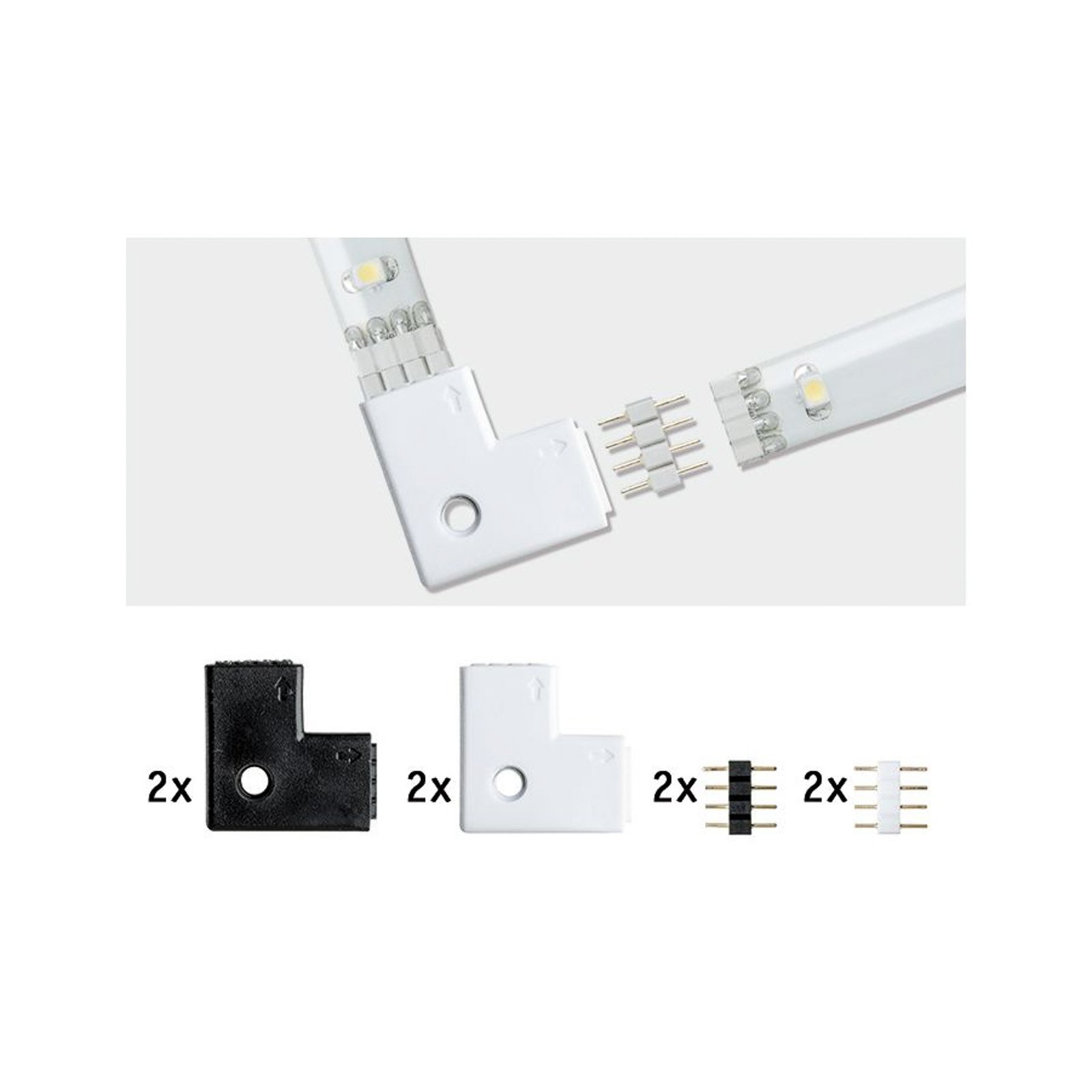 Hoekconnector voor YOUR LED Stripe-Sytem set van 4