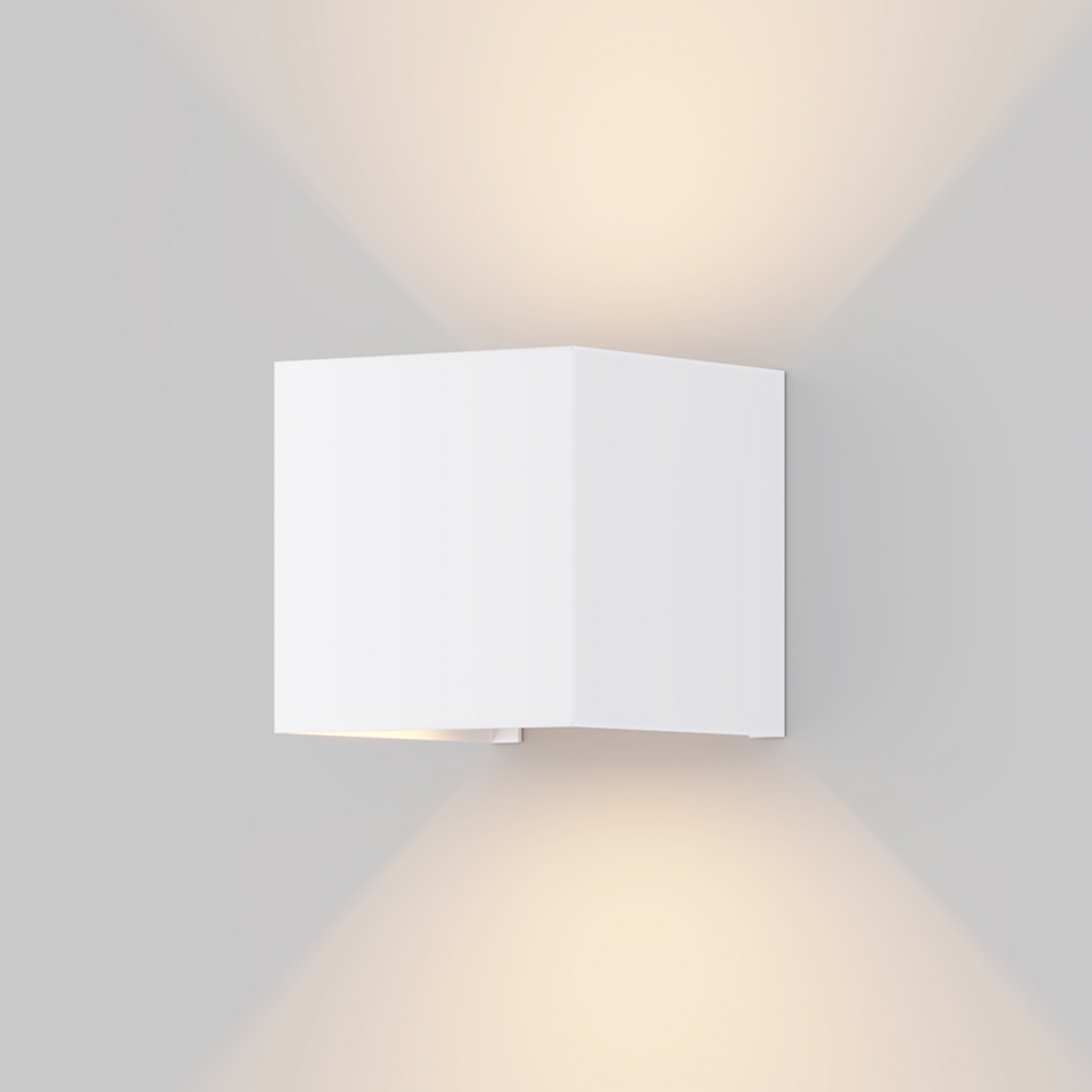 Applique d’extérieur LED Fulton, 10x10 cm, blanche