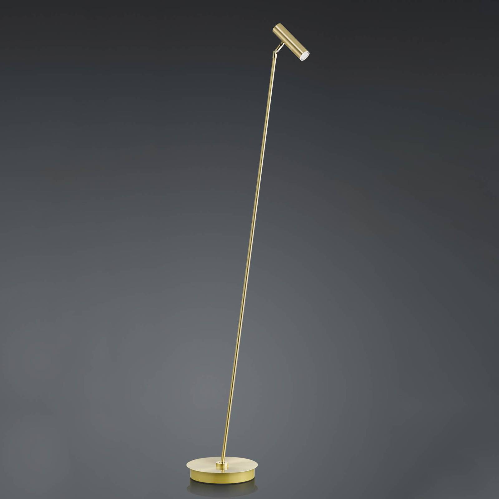 HELL Lampadaire LED Tom, dimmable, laiton