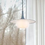 Hängelampe Fred, grau/weiß, Ø 35 cm, Kunststoff/Metall