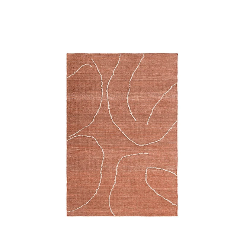ferm LIVING - Gesso Jute Tapis 140x200 Terracotta/Off-White