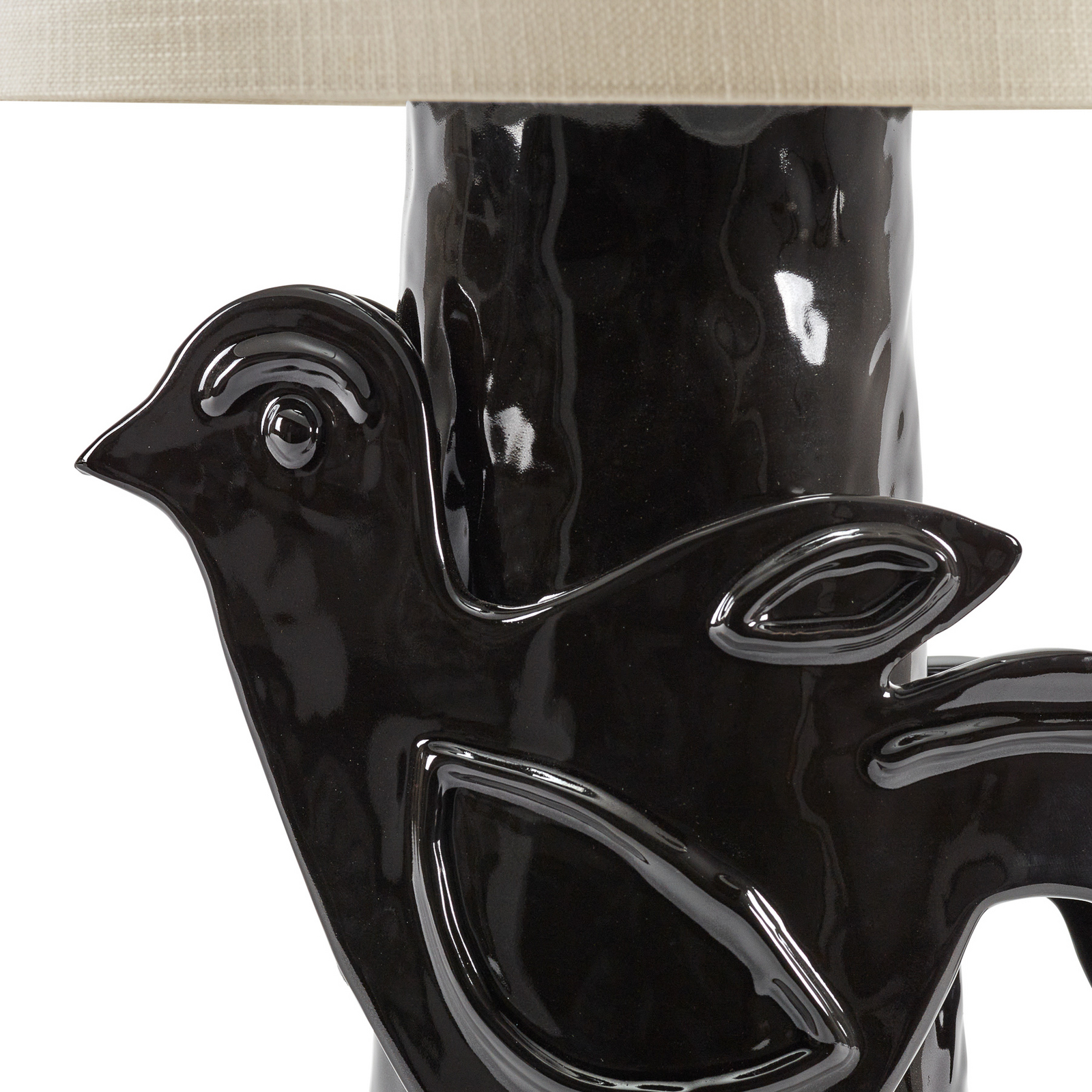 BLACK/BEIGE PALOMA bordlampe, stentøj, tekstil, højde 52 cm, E27 – Serax