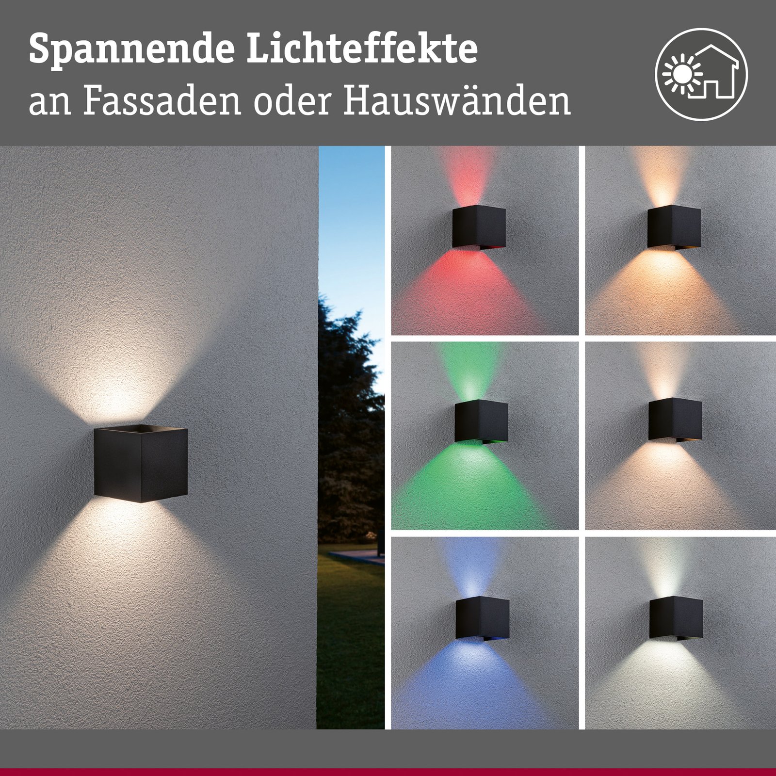 Cybo LED-Außenwandleuchte Smart Home ZigBee IP44 anthrazit - Paulmann
