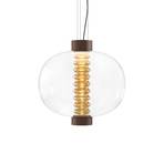 Kundalini Bolha LED pendant light, glass, amber