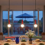 OSRAM hengelampe Decor Bolty, rød, lengde 66 cm, 3 lyskilder