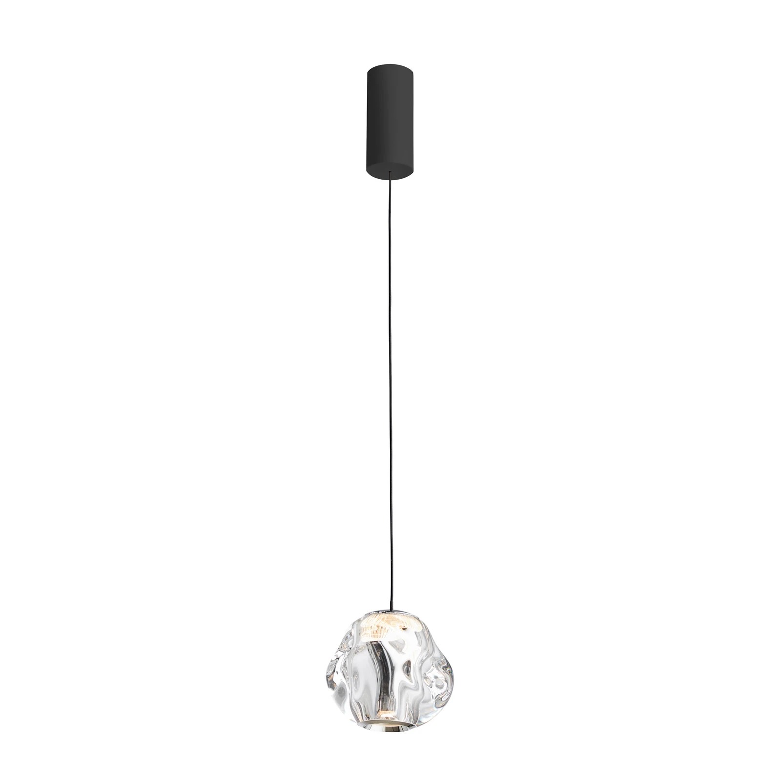 LOOM DESIGN LED závěsné svítidlo Ice Ball, chrom/čirý, Ø 10,5 cm