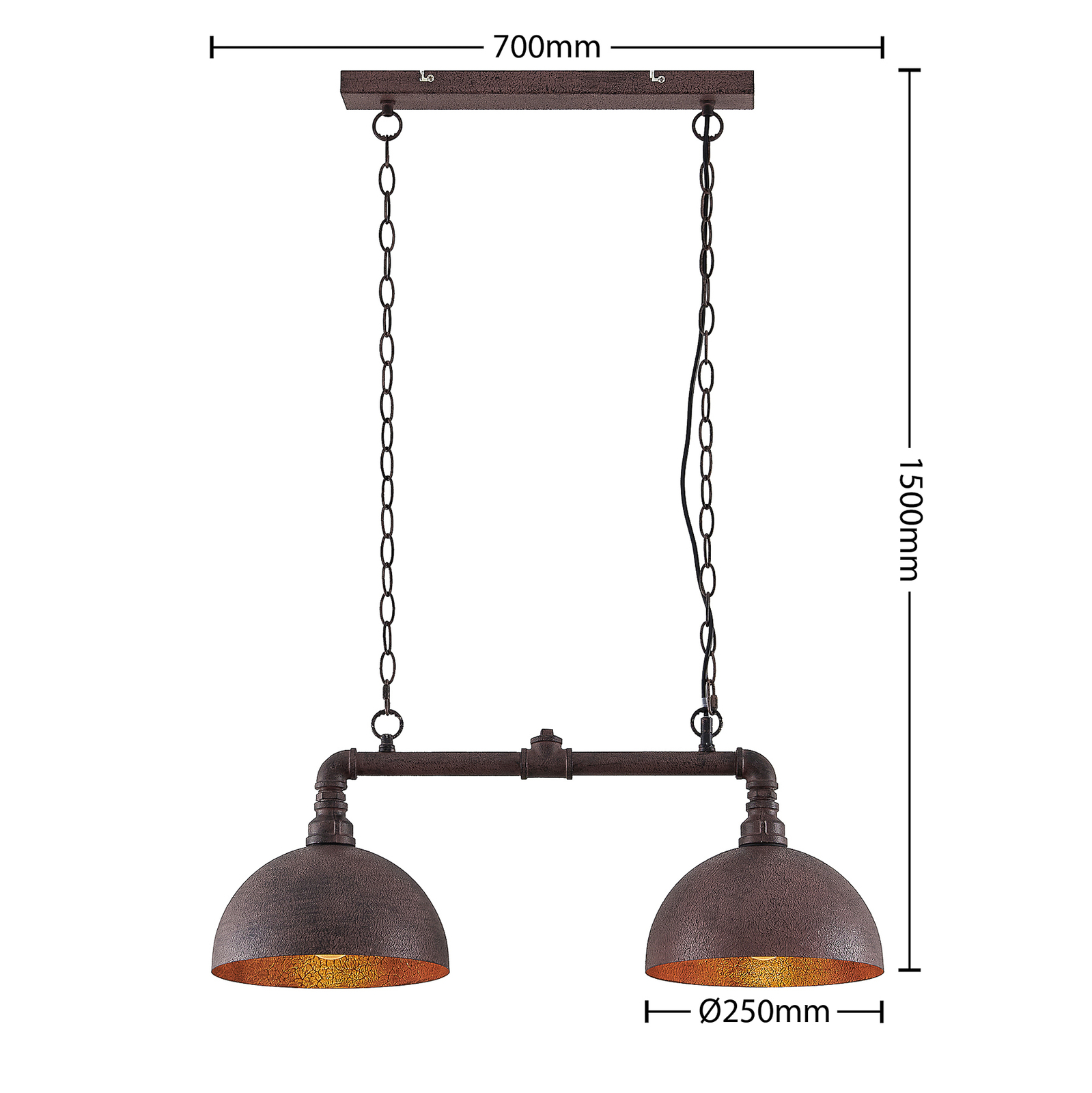 Lindby Truett hänglampa, 2 lampor
