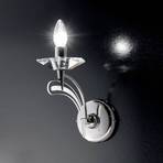 ICARO 1 žibinto sieninis šviestuvas, su krištolo stiklu, chromas