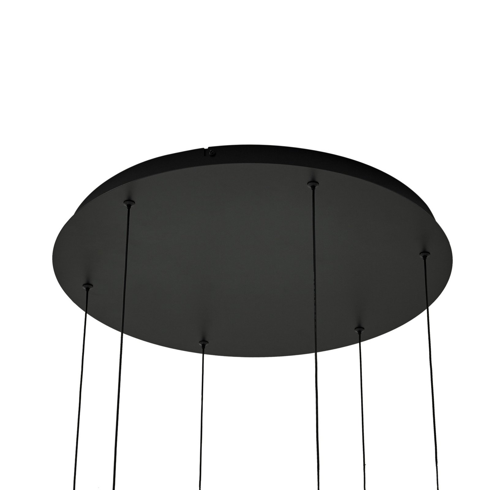 Tivar LED hanglamp, 6-lamps, zwart/wit, glas - Lucande Tivar LED hanglamp, 6-lamps, zwart/wit, glas - Lucande