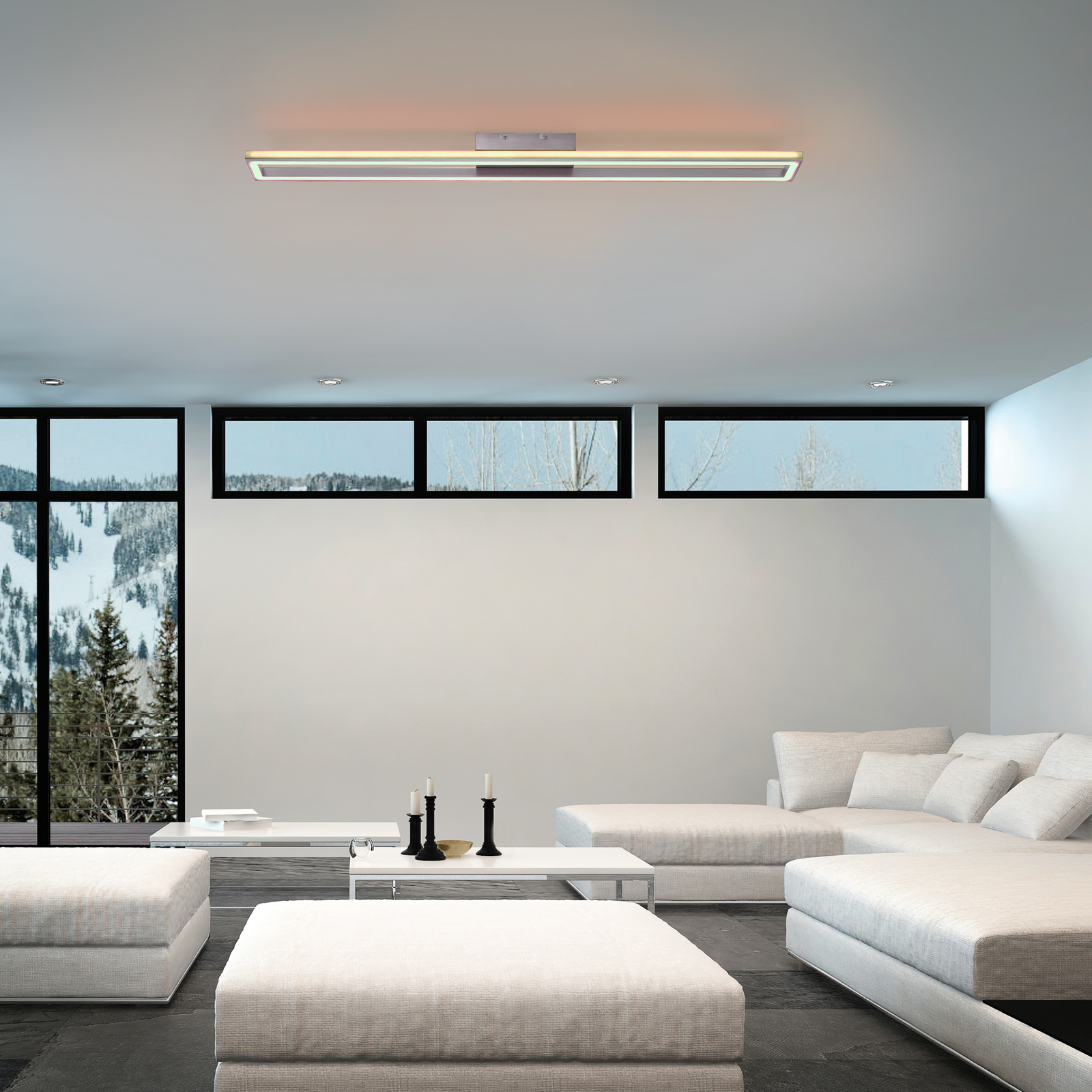 Paul Neuhaus Helix LED φωτιστικό οροφής, ορθογώνιο