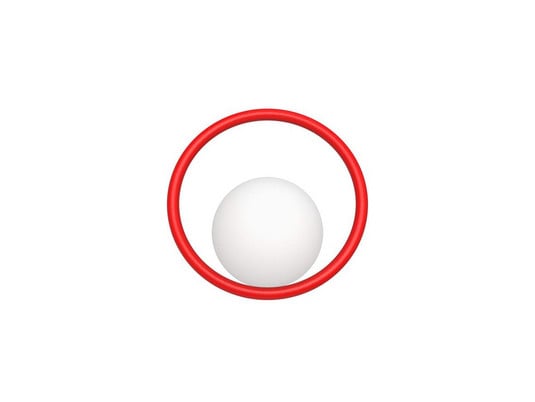 Hula Hoop Vegglampe HW Strawberry Red - Swedish Ninja