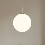 Lámpara colgante Lindby Marike, Ø 35 cm, blanca, cristal, globo, E27
