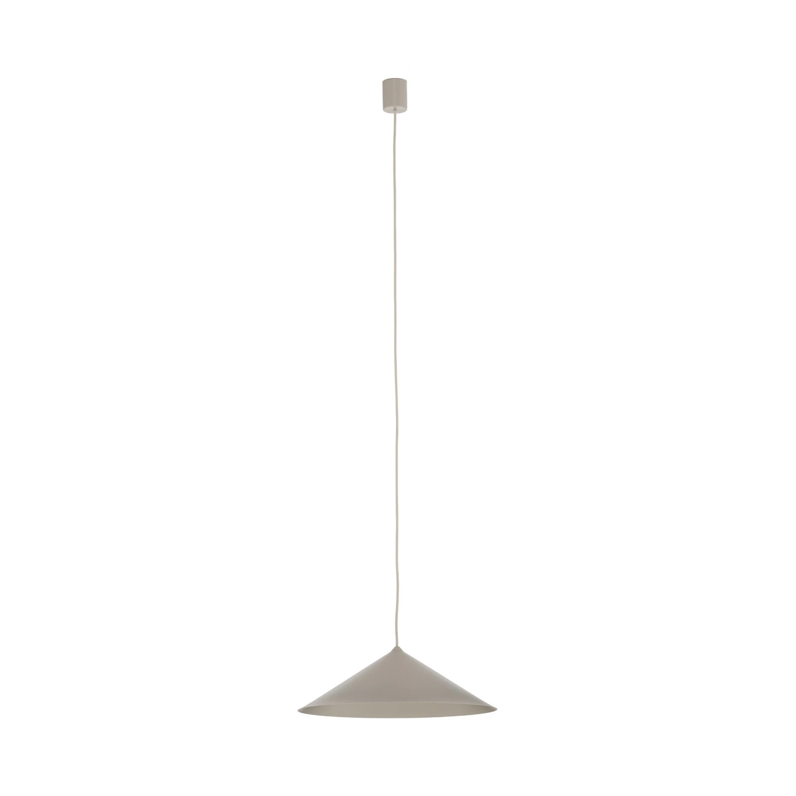 Suspension Lume L, gris-beige, métal, Ø 40 cm, GX53