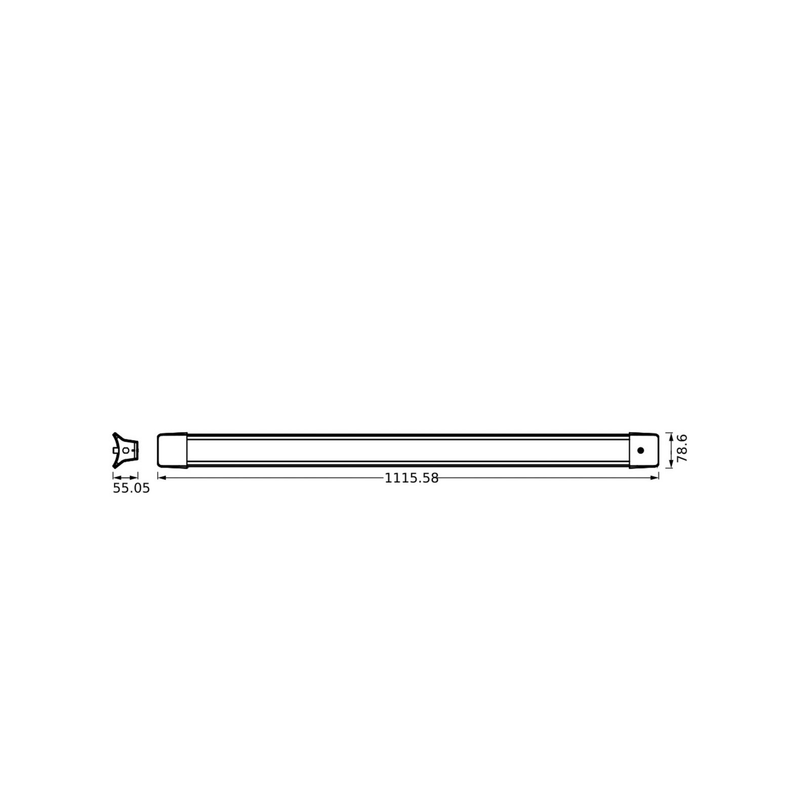 OSRAM LED-Hängelampe OFFICE LINE, Länge 112 cm weiß Schalter