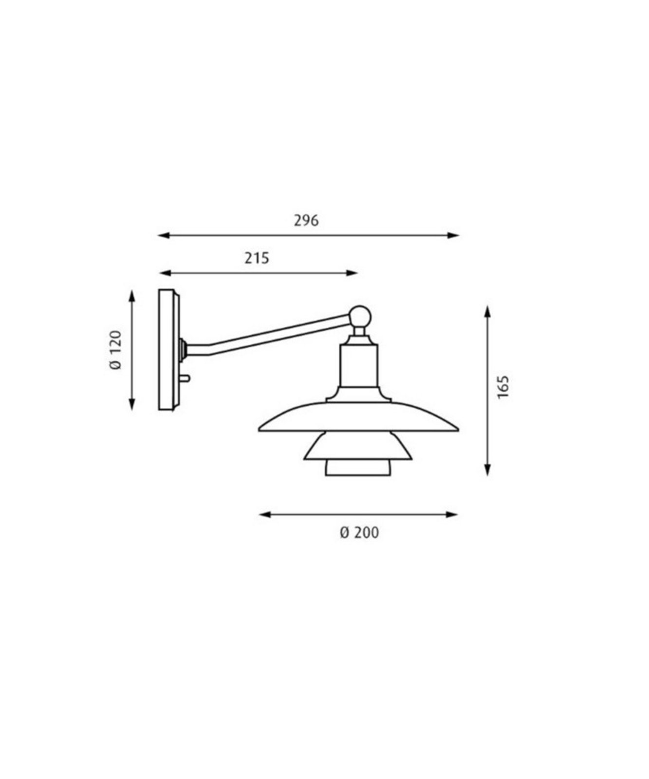 PH 2/1 Zastínění pro Stolní Lampa & Nástěnné Svítidlo & Stem Fitting Opál - Loui