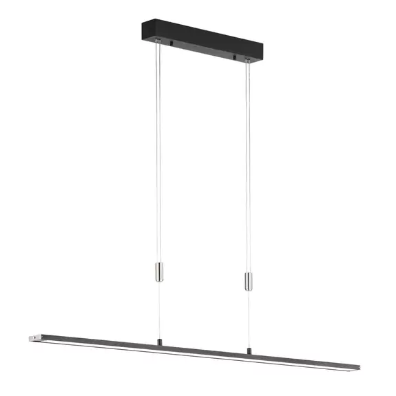 Lampenwelt LED-Hängelampe Metz TW, CCT, Länge 120 cm, schwarz