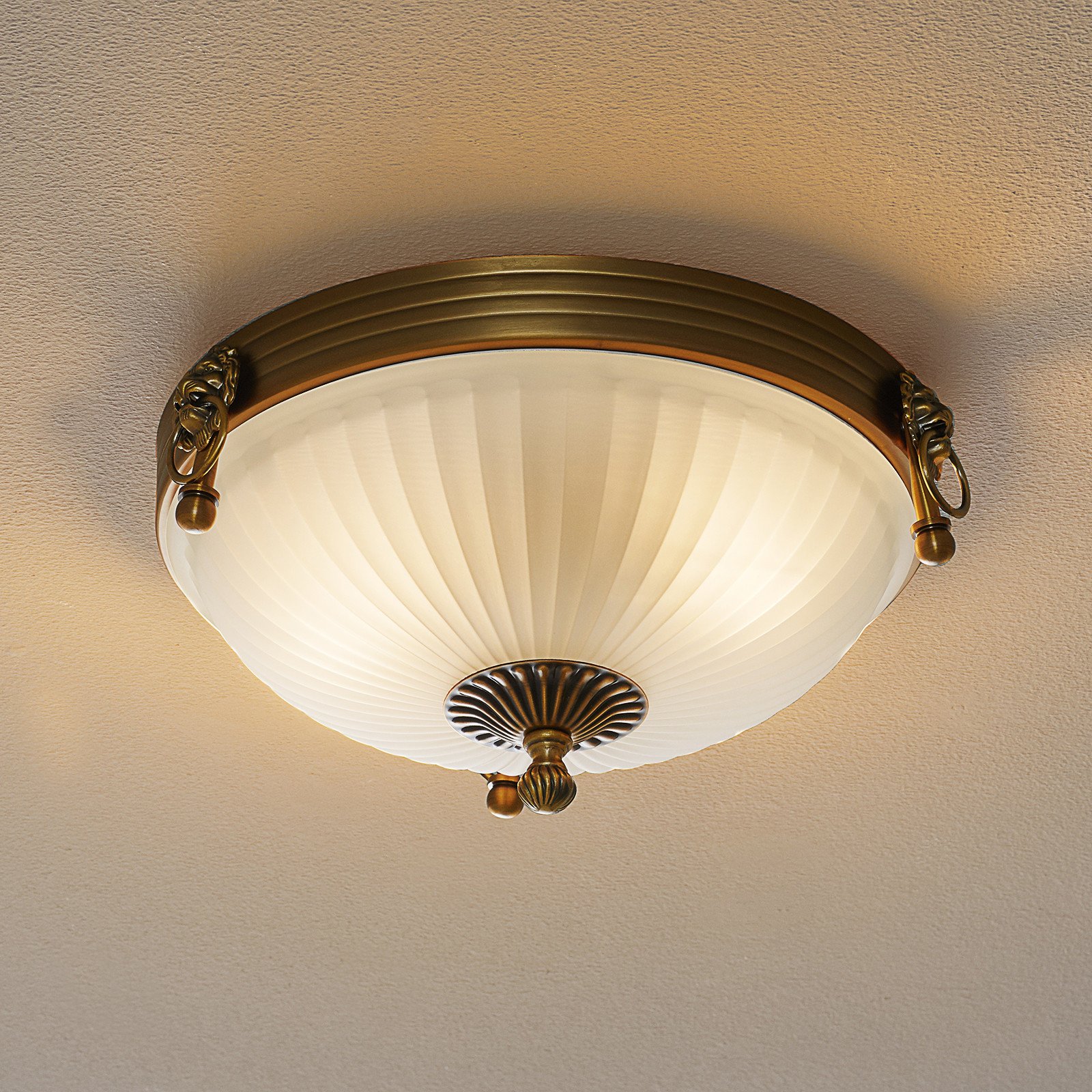ORION Plafonieră Rocca în design clasic 31cm - Camera de zi / sufragerie - Antichitate - bronz alb - Metal