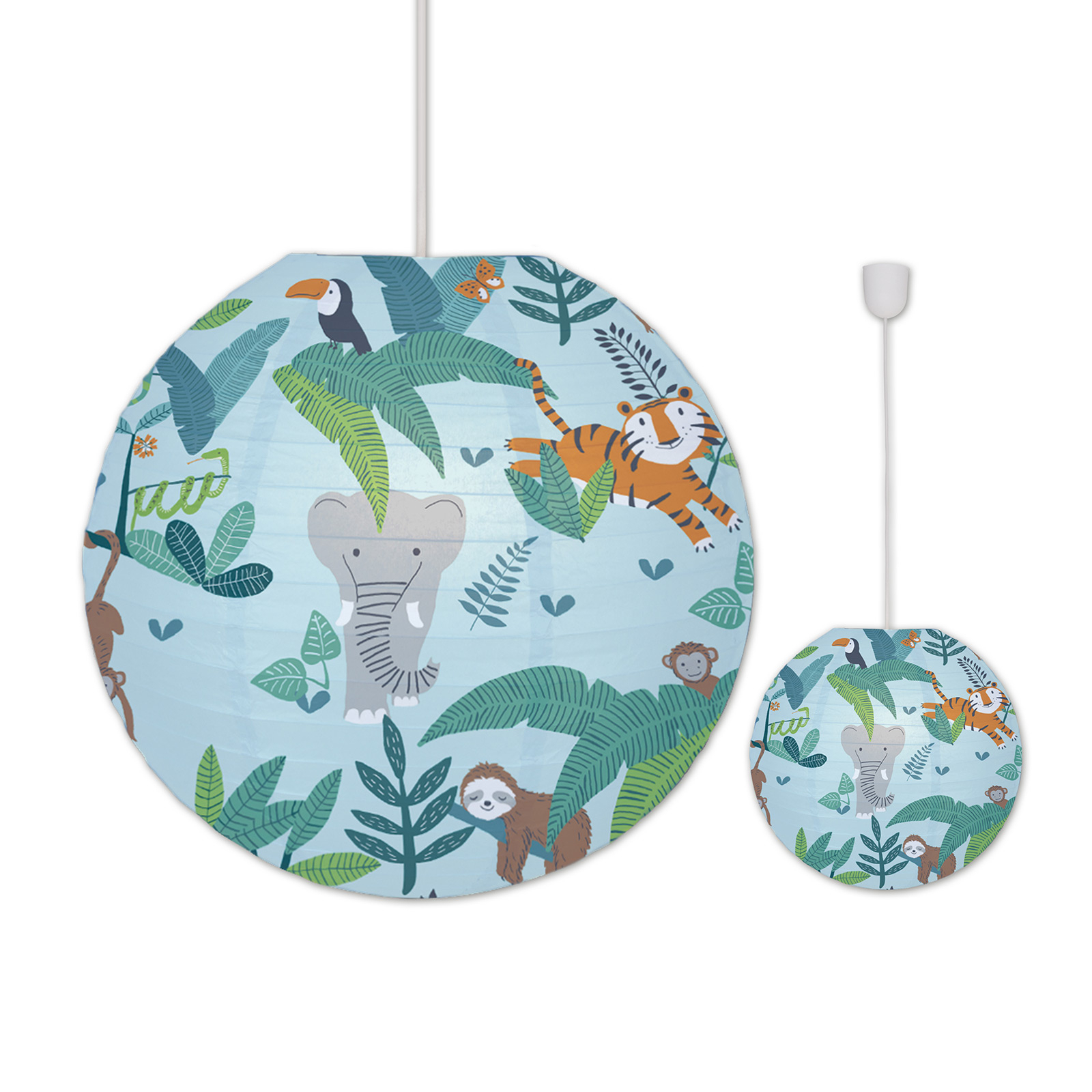 4117002 hanging light jungle animals motif