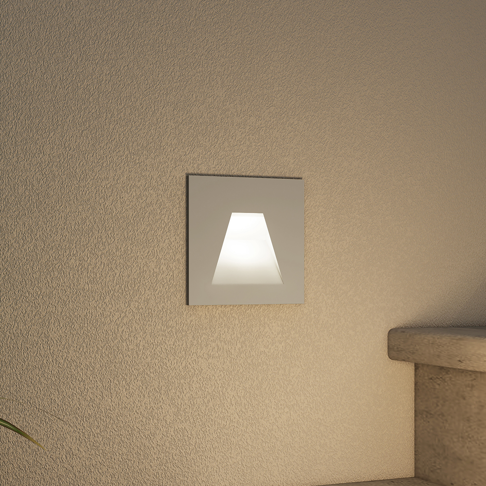 Arcchio Lasca LED-Einbauleuchte, silbergrau