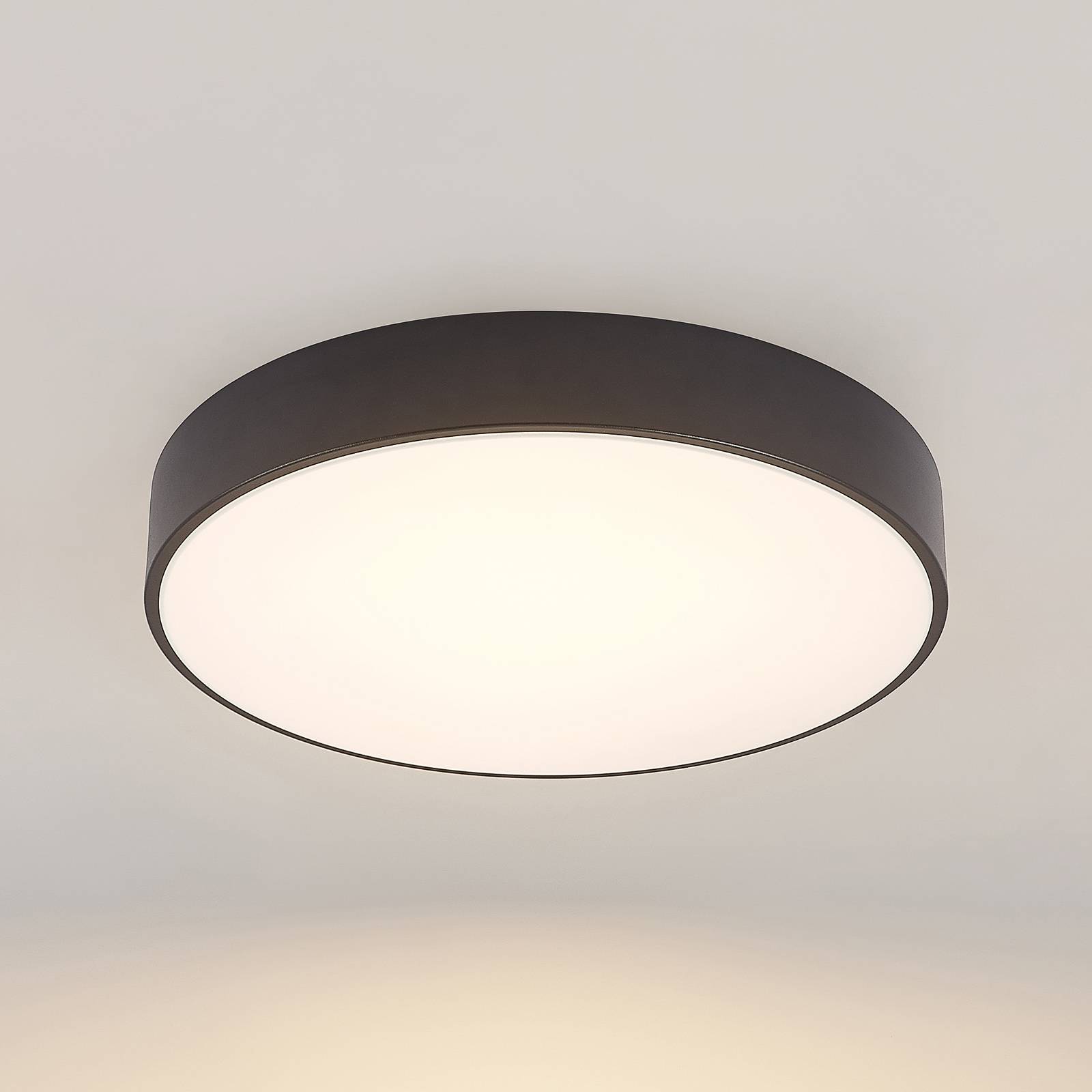 Lampa sufitowa Lindby LED Milada, czarna, CCT, pilot