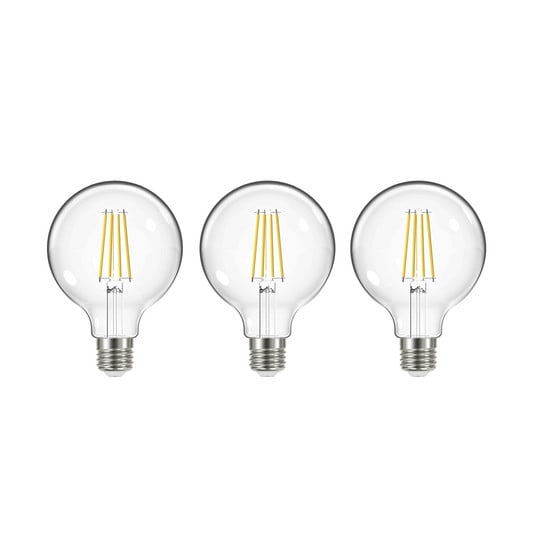 LED-Leuchtmittel Filament, E27, G95, 3,8W, 3000K, 806lm, 3er