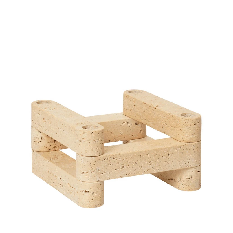 ferm LIVING - Newel Modular Kerzenhalter Set Travertine