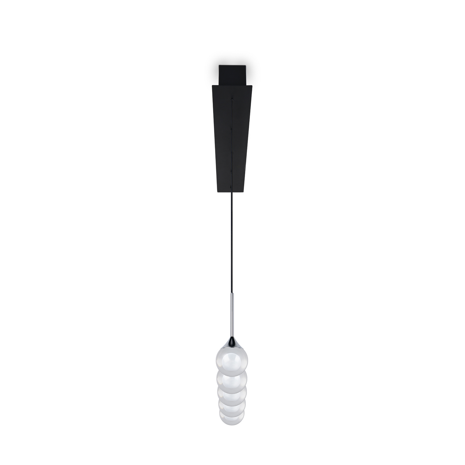 LED висяща лампа „Calista“, хромирана, дължина 100 см, метал/стъкло, 5 лампи LED висяща лампа „Calista“, хромирана, дължина 100 см, метал/стъкло, 5 лампи
