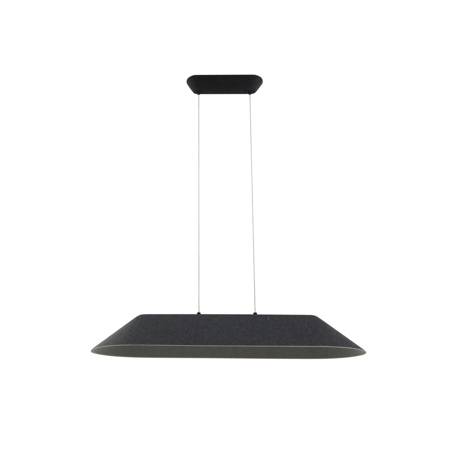 Lucande LED viseče svetilo Naelle, črna/siva, filc