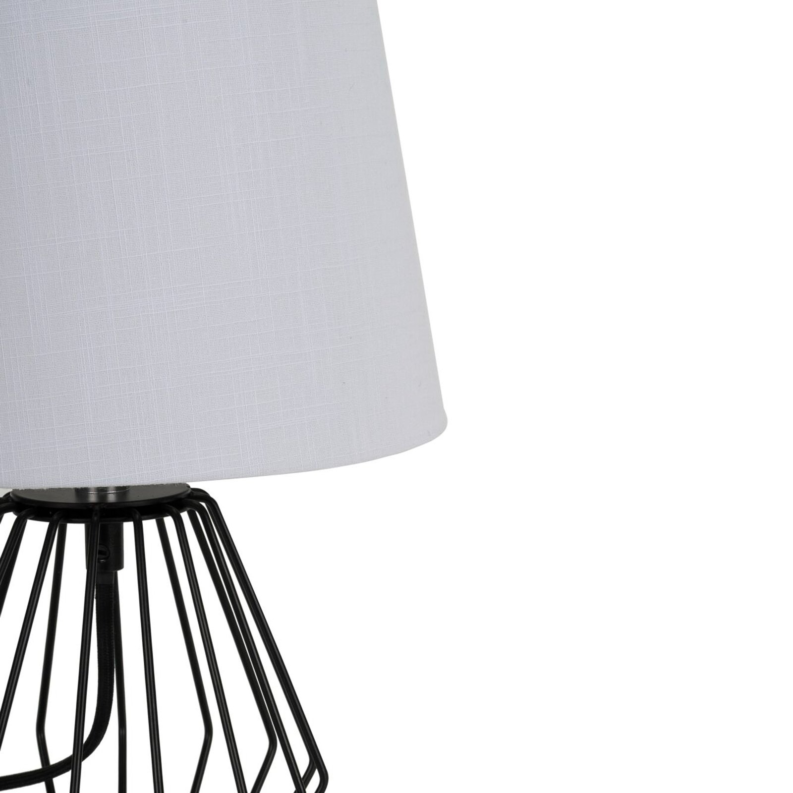 Stolní lampa Pauleen Shiny Diamond, šedá, látka, 32 cm, E27