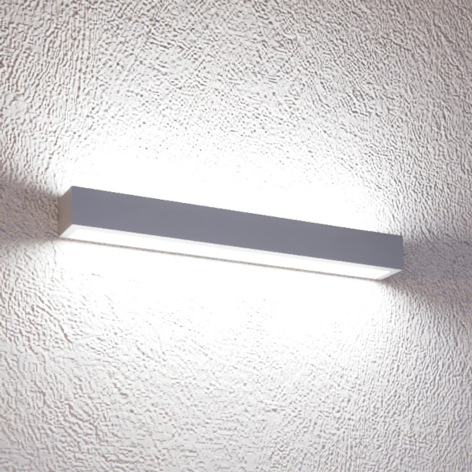 Mera LED-vegglampe, bredde 40 cm, aluminium, 4000 K