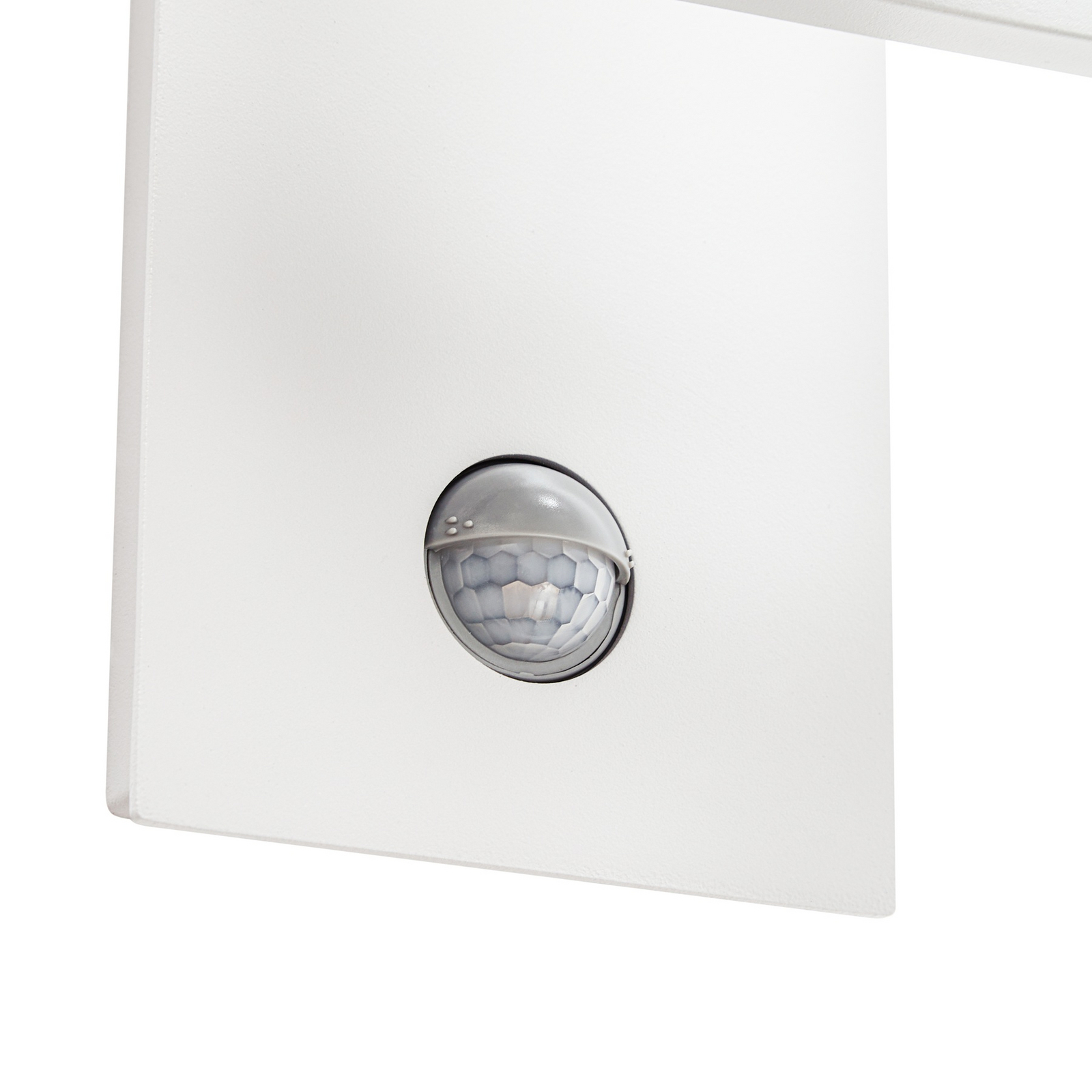 Lucande Applique da esterno Ferda, sensore, portalampada inferiore, grigio