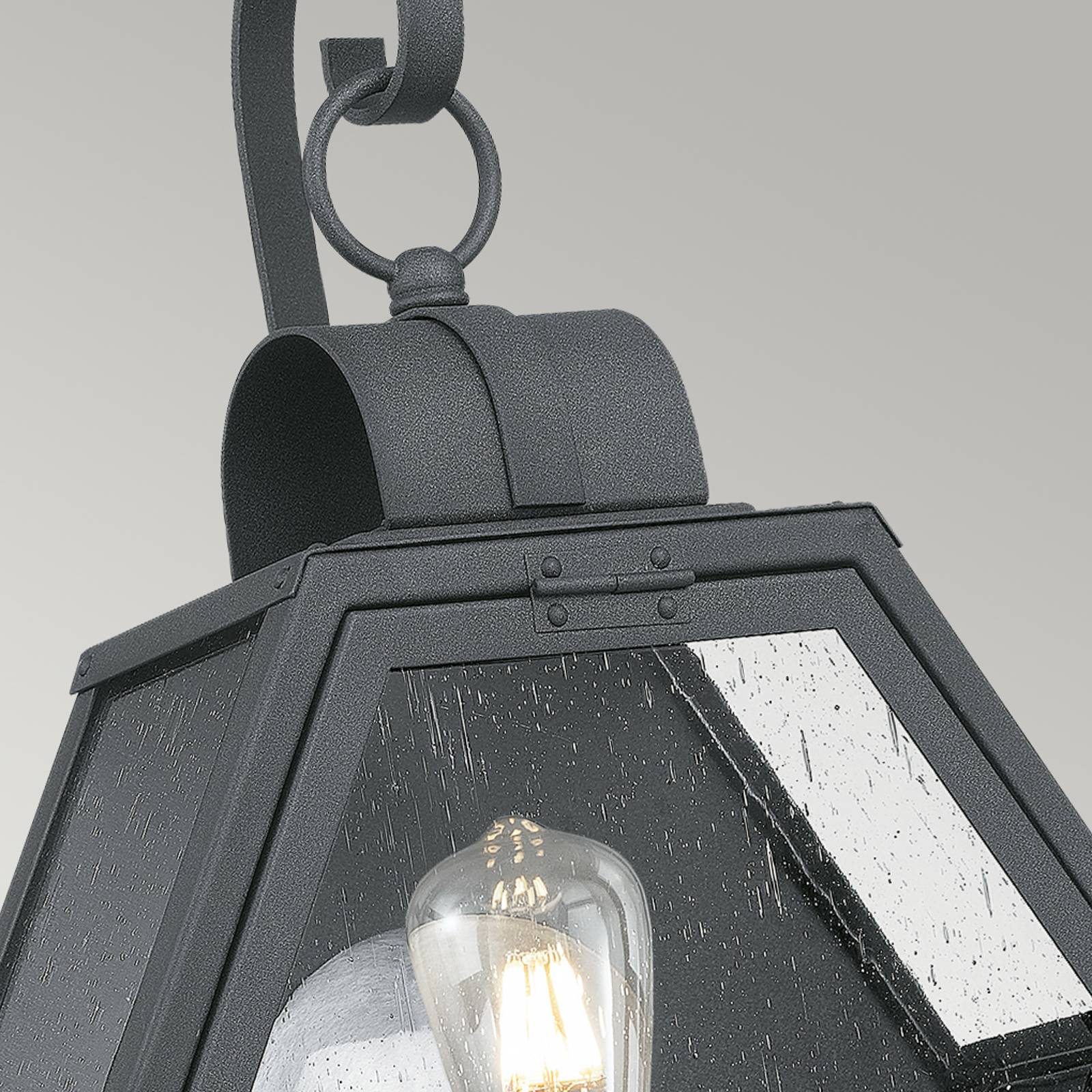 E-shop Vonkajšie nástenné svietidlo Heath šírka 33,1 cm, čierna