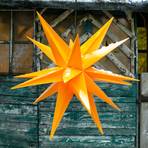 Estrela decorativa XXL exterior, 18 pontas, Ø 80 cm amarelo