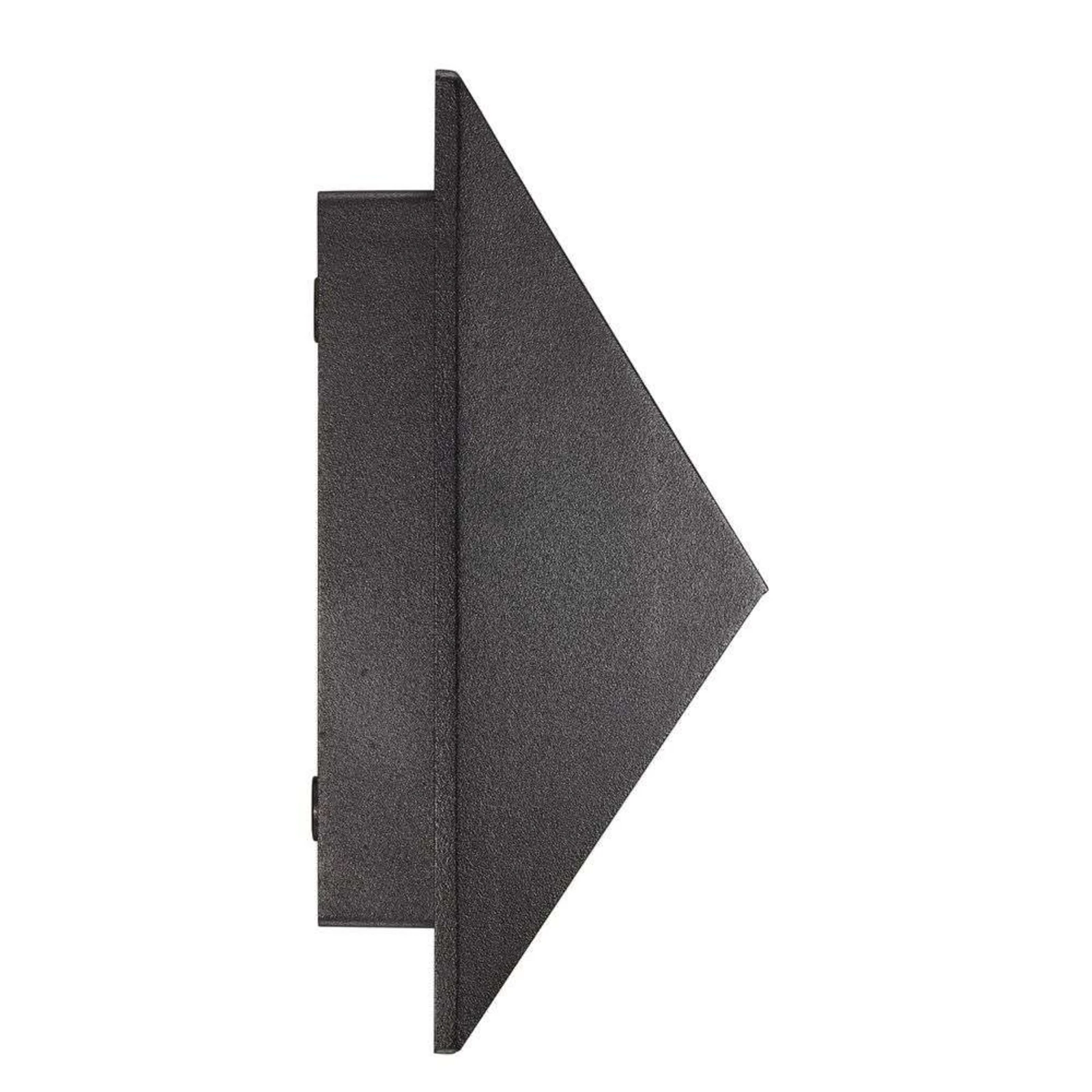 Pontio 27 vägglampa för utomhusbruk, bredd 27 cm, svart