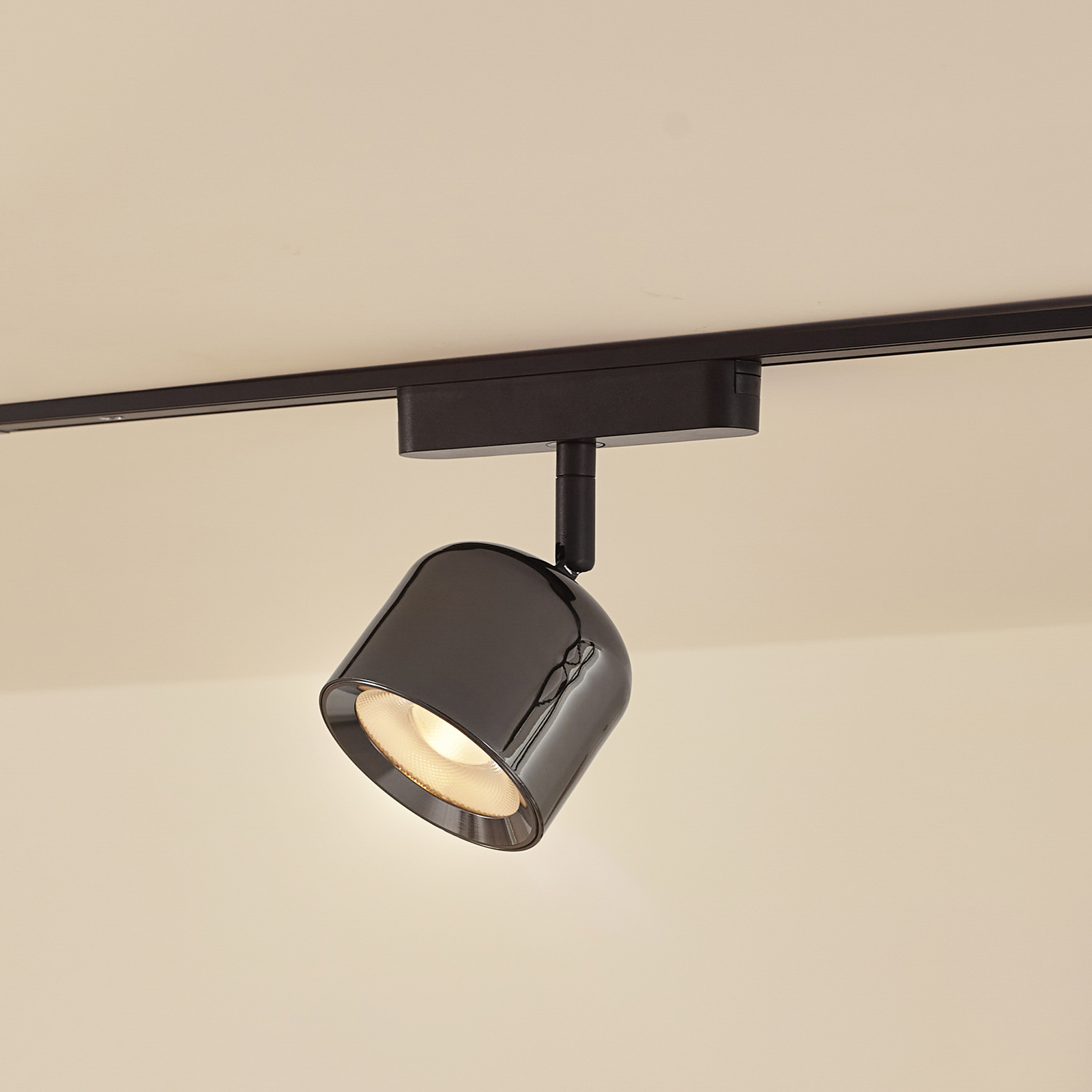 Lindby LED-spot 48 V Lumaro, grå, Ø 8,2 cm, aluminium