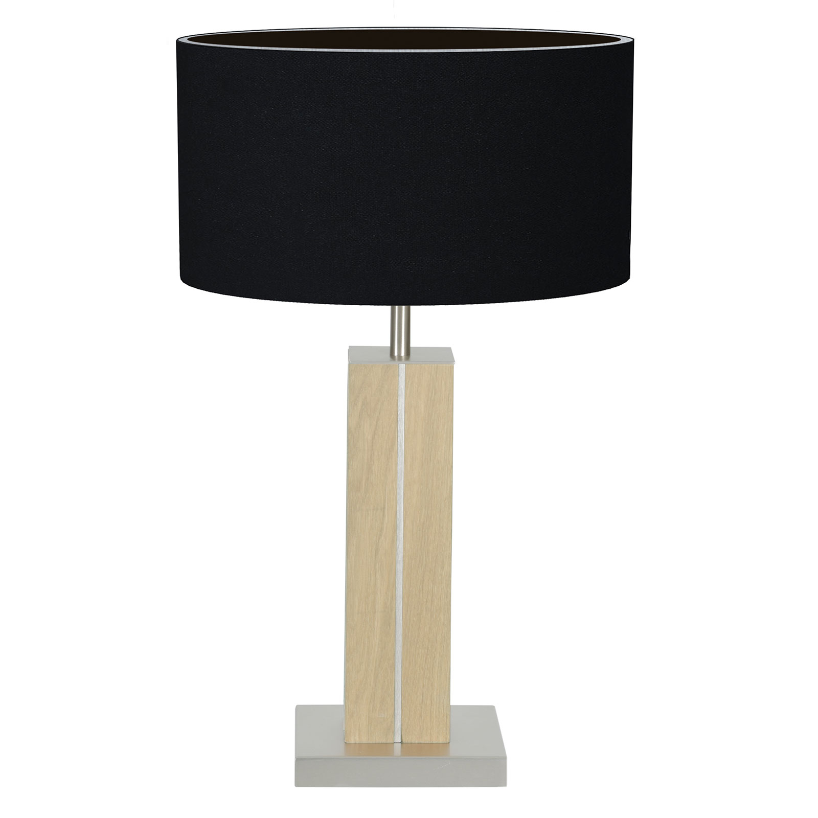 HerzBlut Dana lampe table chêne nat. blanche 56 cm