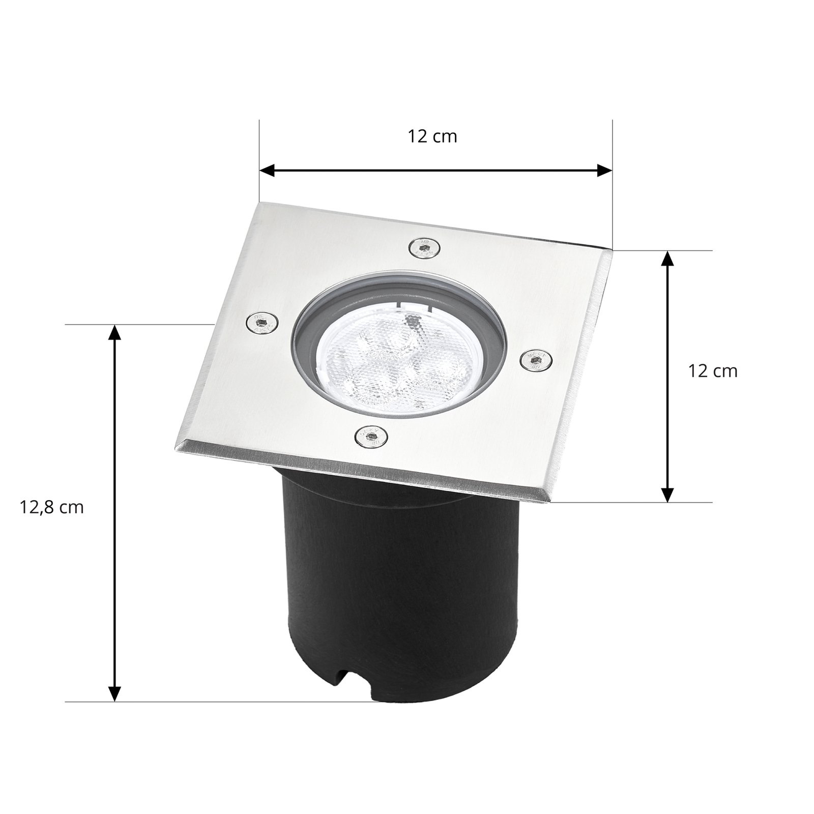 Ava LED Spot à Enterrer Extérieur Steel - Lucande