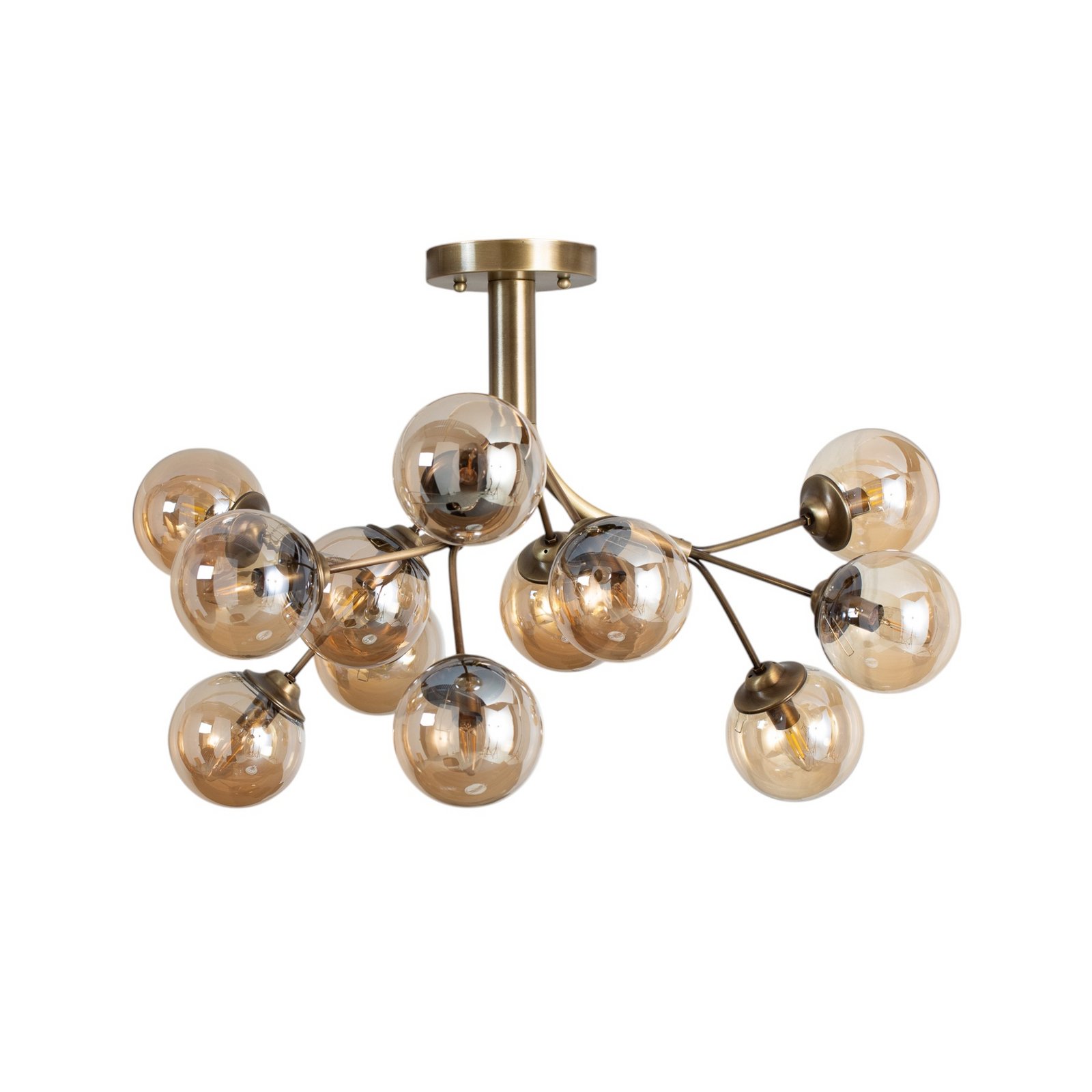 Taklampa AV-4286-12E, 12 lampor, antikguld