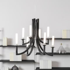 Kartell Khan lámpara de araña, Ø 77 cm negro