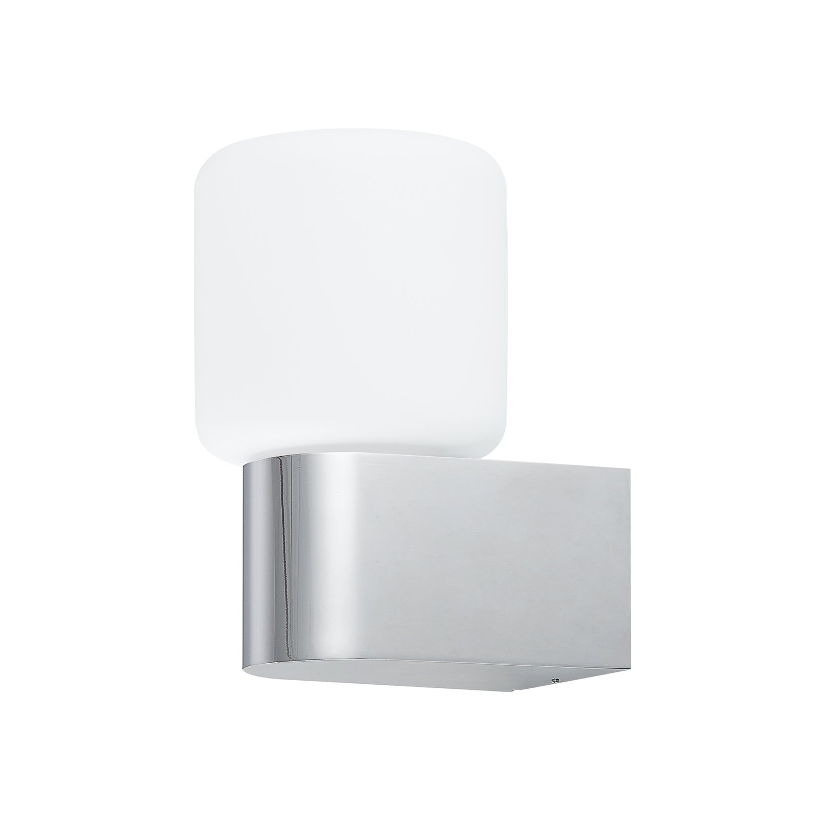 Molto Luce Lanu Flat buitenwandlamp, chroom, aluminium/glas