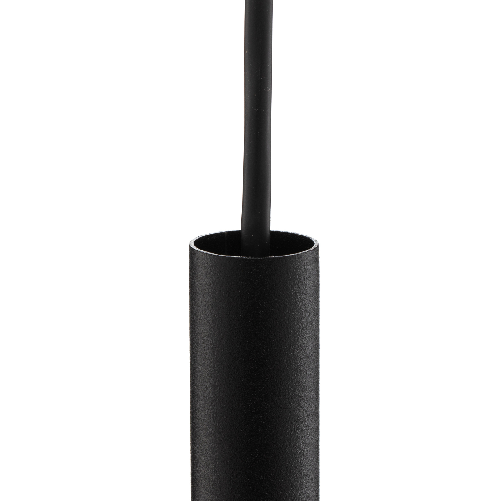 Hængelampe Laser enkeltflamme, sort, skærm 100 cm