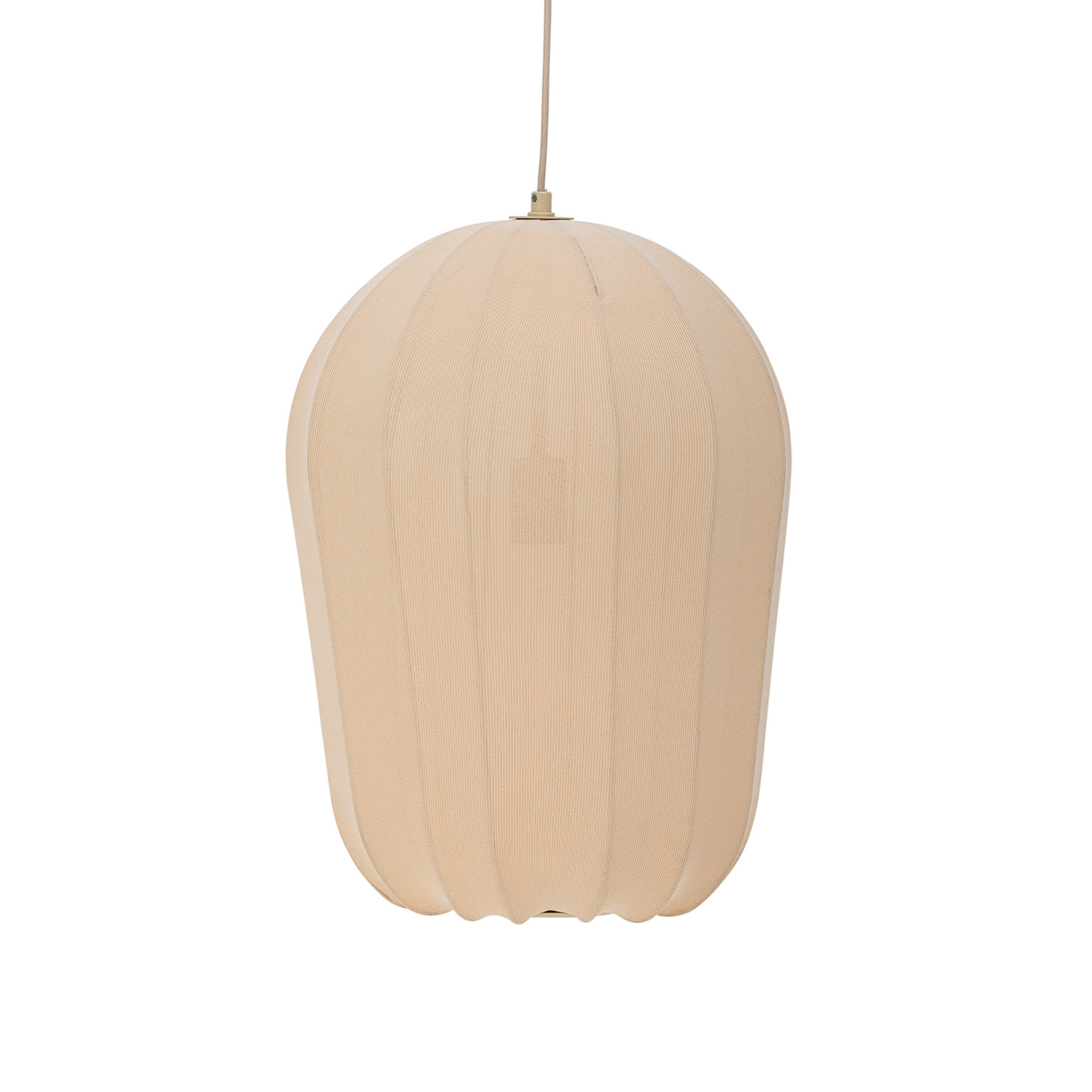 Naluna lógó lámpa, krém színű, Ø42 cm, textil, E27 – Bloomingville