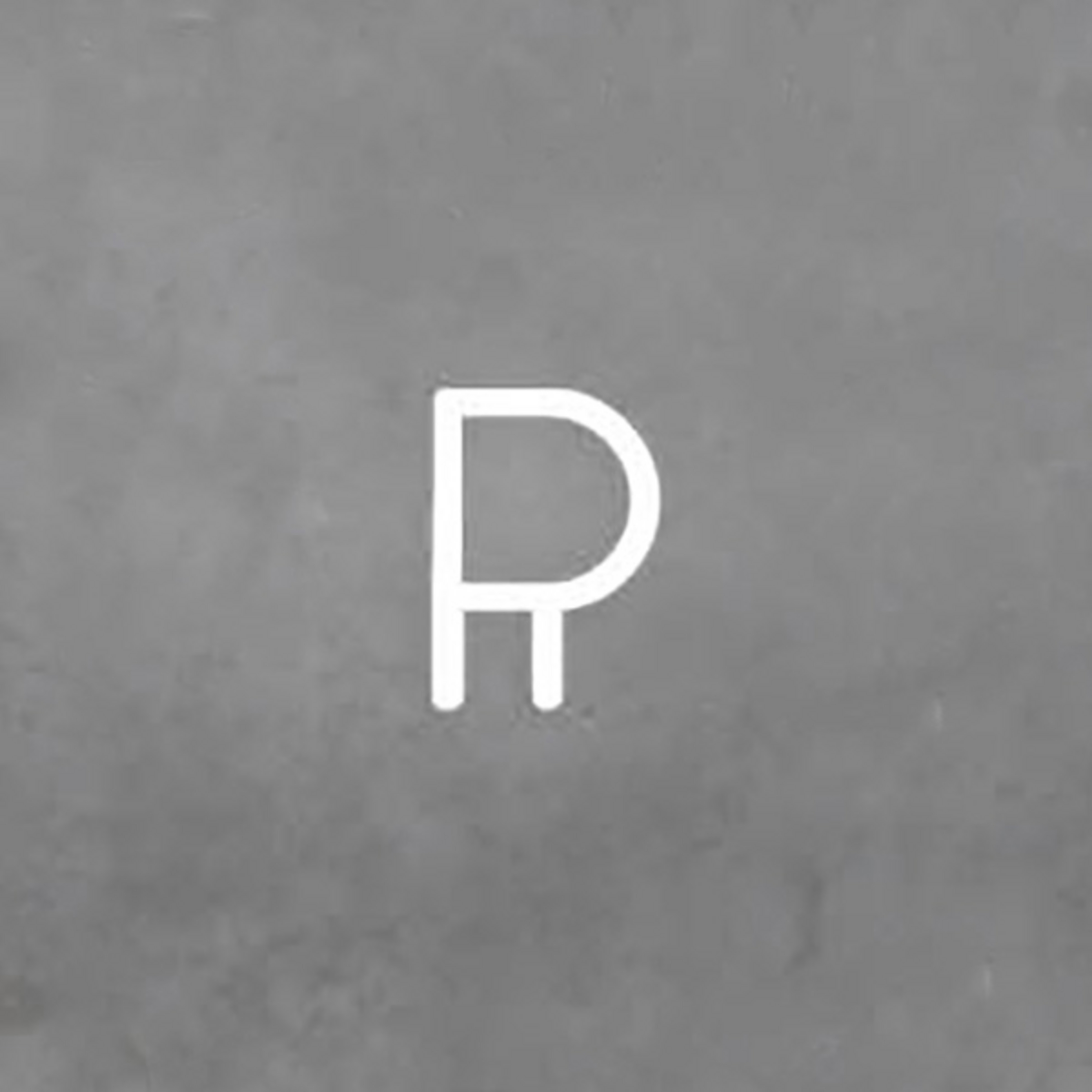 Artemide Alfabeto de luz mural letra maiúscula R