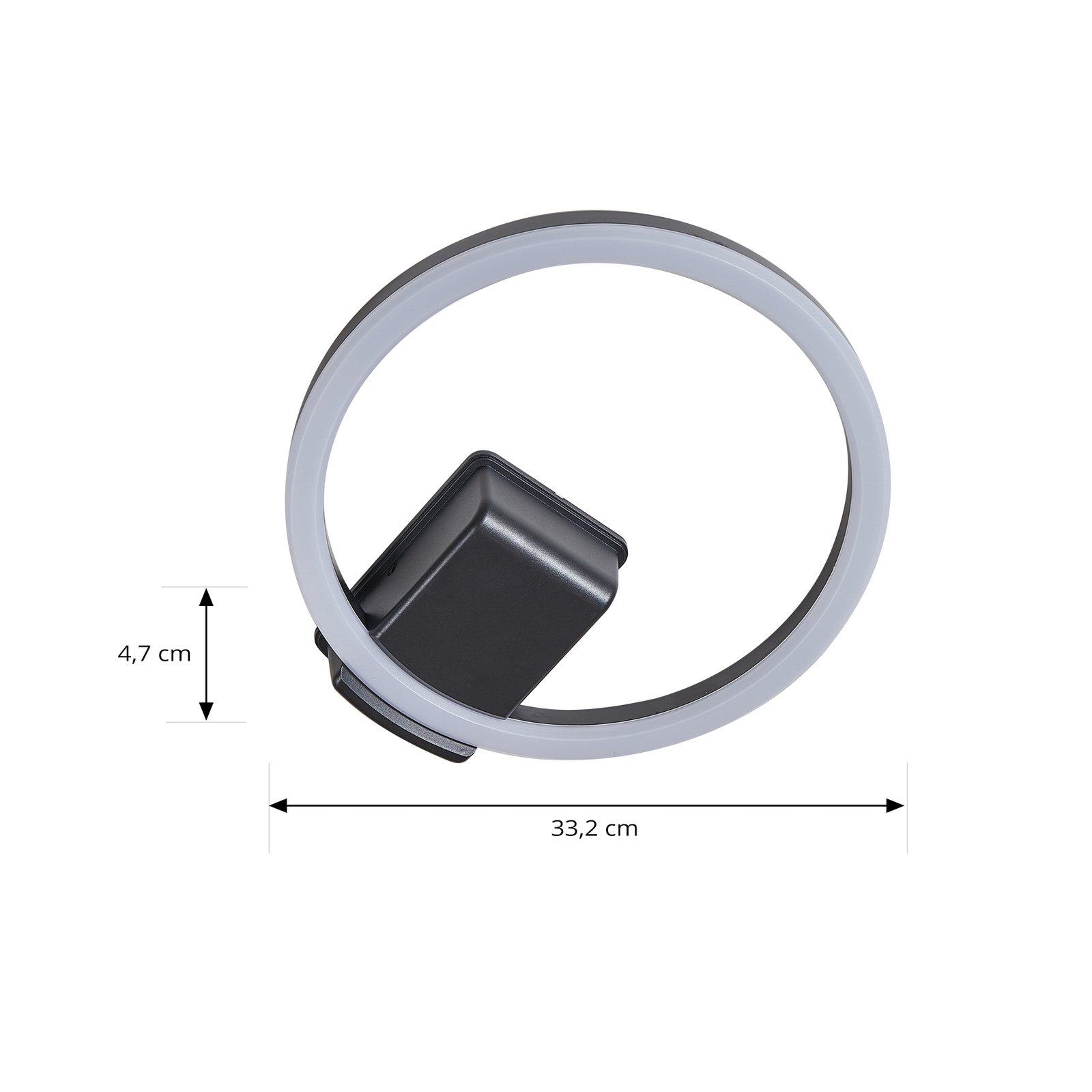 Lindby LED outdoor ceiling light Finian, Ø 31 cm, CCT, dimmable