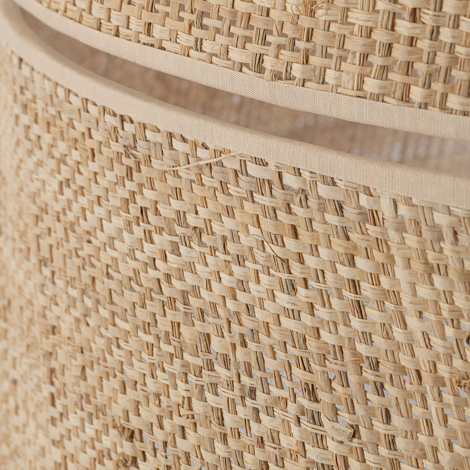 Tafellamp Calma, beige, raffia, hoogte 38 cm, E27