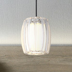 Lampă suspendată Maribel, Ø 18 cm, crom/transparent, metal